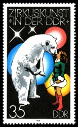 Zirkuskunst in der DDR - Briefmarke