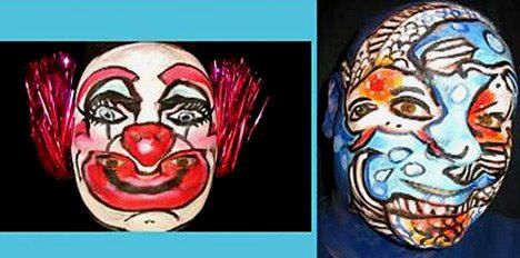 Self-Portraits Face Paintings by James Kuhn