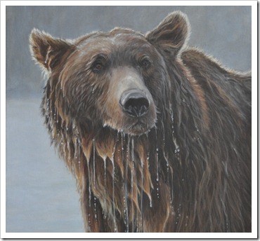grizzly portrait painting