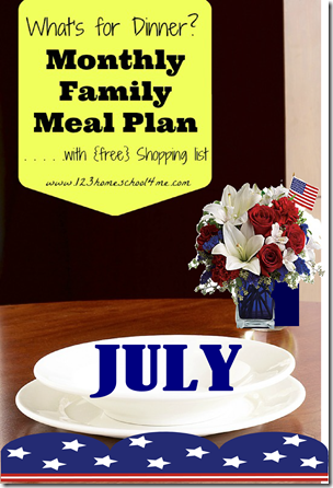 July meal planner (free) includes recipes, menus, and weekly grocery list July meal planner (free) includes recipes, menus, and weekly grocery list #mealplanner #recipes