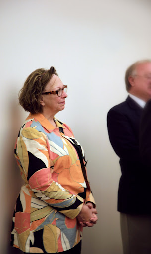 State Representative Sara Lampe listens to State Treasurer Clint Zweifel.

Photo Credit: Alex Crowder