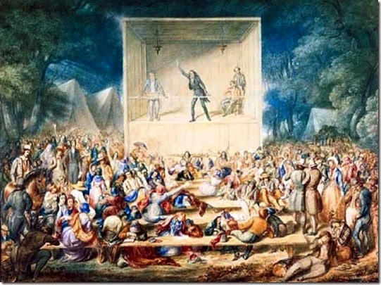 2nd Great Awakening - 1839 Methodist camp meeting 2nd Great Awakening - 1839 Methodist camp meeting