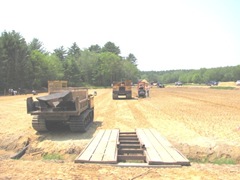 bog laying a tile drainage ditch