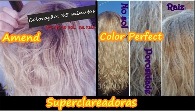 Tintura Amend / Tintura Color Perfect Toda Tintura loira que usei no cabelo