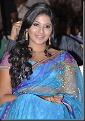 Actress Anjali Cute Saree Photos at SVSC Movie Audio Launch