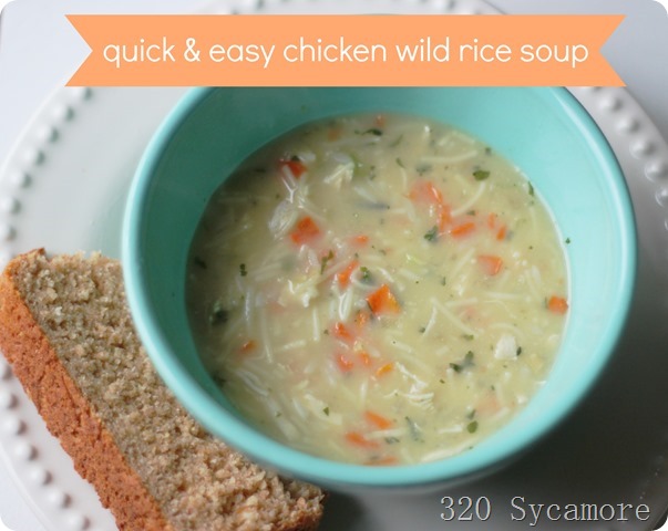quick & easy chicken wild rice soup