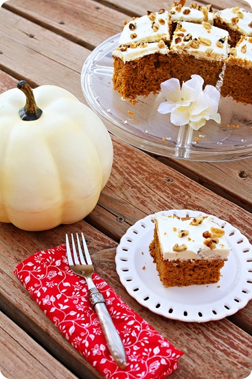 Pumpkin Spice Cake with Rich Cream Cheese Frosting