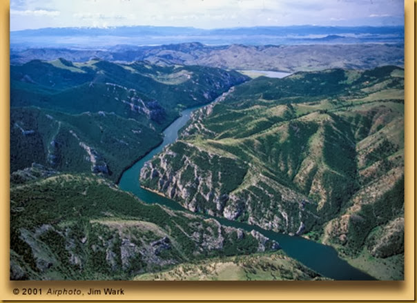 Aerial view of the Gates of the Mountains aerial view of gates of the mountains