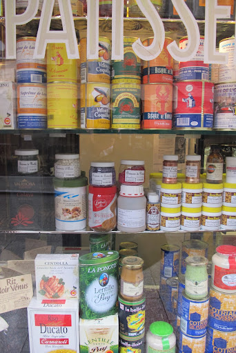 Windows of all stores provided inspiration for color. The food labels in this grocery store window were so inspiring. Windows of all stores provided inspiration for color. The food labels in this grocery store window were so inspiring.