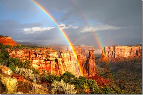 Double Rainbow over Colorado National Monument Double Rainbow over Colorado National Monument