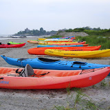 Kayaks at Hazard's Beach
