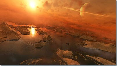 Titan boasts liquid hydrocarbon lakes at its north pole