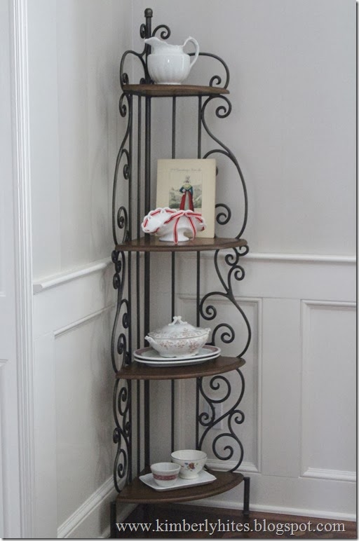 Kim Hites French Country Antiques Interiors January Organization I Stacked My Largest Pieces Of Ironstone On The Rattan Tray That Came From Hobby Lobby And Added It To Dining Console
