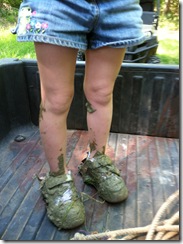 muddy shoes