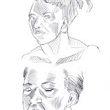 2x 3 minute studies, pencil
