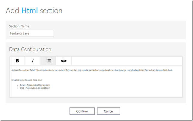 Mengisi Konten dengan Windows App Studio -2 Mengisi Konten dengan Windows App Studio -2