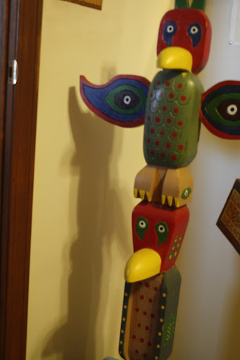 The museum doesn't speak solely about hearing. This totem pole is an part of an exhibit about Native American languages and their importance in communication. (Photo by: Kenrick Nobles)
