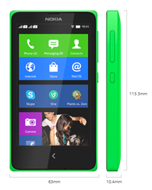 Spesifikasi Nokia X