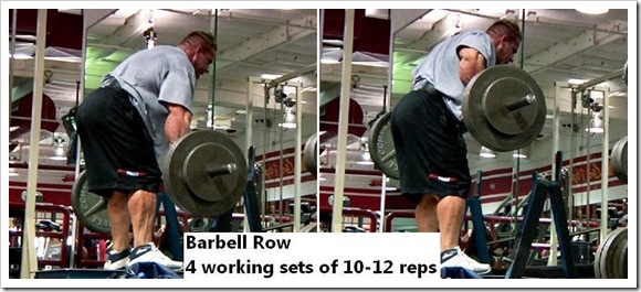 Jay Cutler back workout - Barbell Row