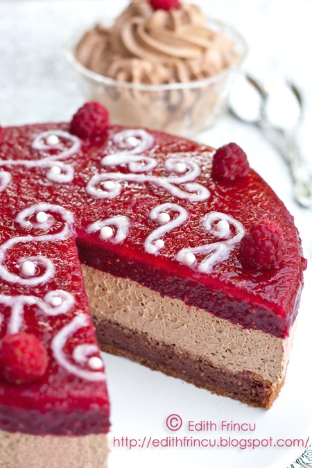 tort ganache cu jeleu de zmeura 2