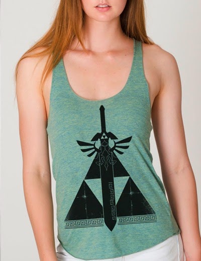 Triforce of Courage Womens Racerback Tank from GeekyU Triforce of Courage Womens Racerback Tank from GeekyU