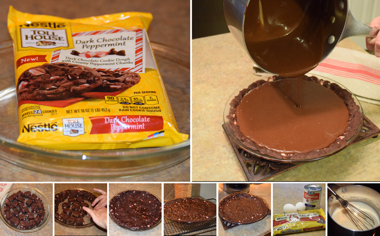 Nestle dark chocolate peppermint pie How- to. Stouffer's Party Size Lasagna's go great with this Dark Chocolate Peppermint Pie made from a Nestle Toll House dark chocolate peppermint cookie crust. Make your Holiday Entertaining super simple with these ideas. You won't want to miss them! Nestle dark chocolate peppermint pie 775