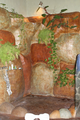 And relax in shower that is a waterfall. You would think we would get tired of waterfalls but we don't.
