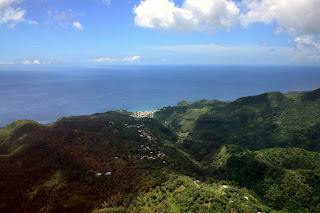 Small villages dotted the coast line.