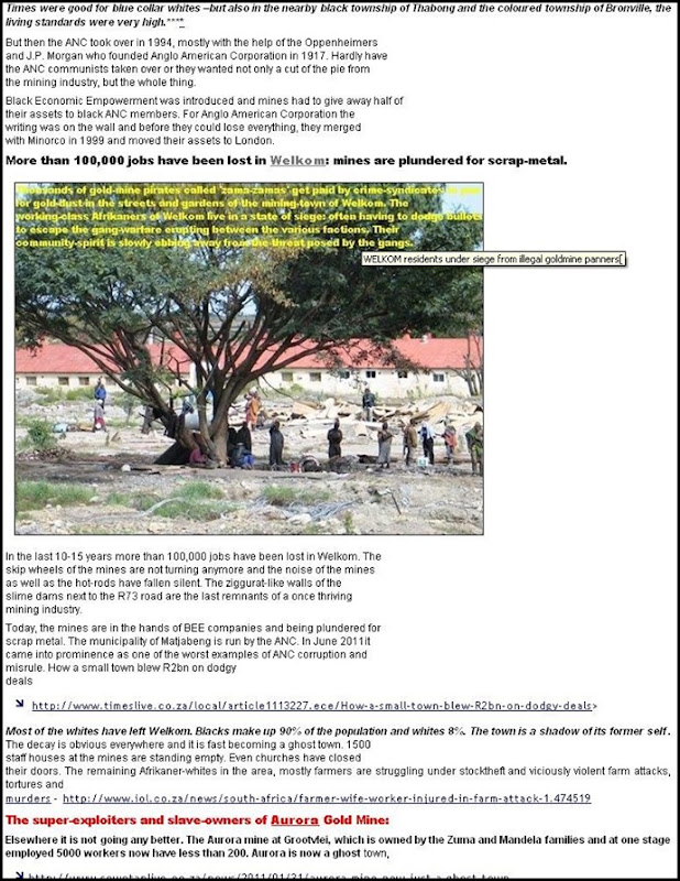 WELKOM GOLD MINES PLUNDERED BY PIRATE MINERS ZAMA ZAMAS FROM LESOTHO