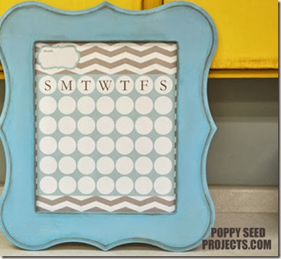 Super-Saturday-Ideas-Dry-Erase-Calendars-aqua-grey-chevron-eleanor-frame