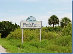 7729 Black Point Wildlife Drive sign, Merritt Island National Wildlife Refuge, Florida