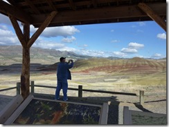 Fred taking pix at Painted Hills
