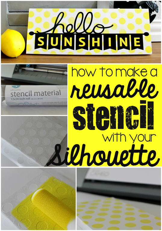 Ginger Snap Crafts: How to Make a Reusable Stencil with your Silhouette  {tutorial}