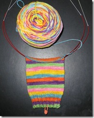 Fruit Loop Sock and Yarn