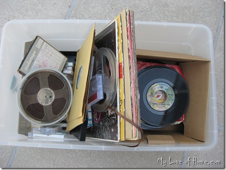 reel to reel tape, 45's 