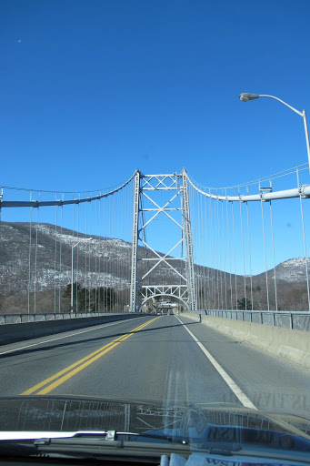 OK - We're now crossing the bridge!  It's not at all scary until.....