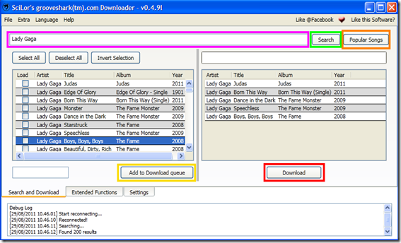 SciLor's grooveshark Downloader