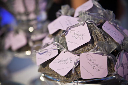 Lavender sachets from Claudia and Jennifer of the Wedding Library.