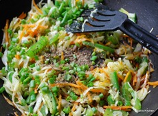 pepper powder,spring onion and sauce