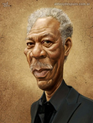 La caricatura de Morgan Freeman