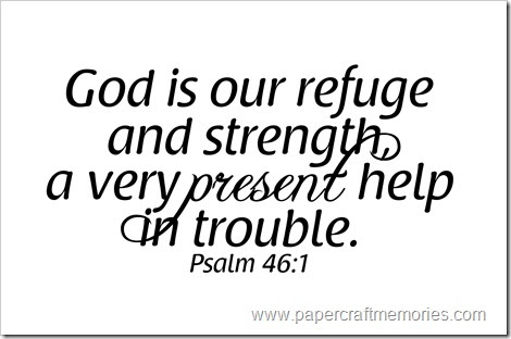 Papercraft Memories: Psalm 46:1 WORDart