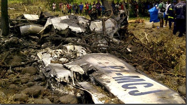 Burnt out Airlines PNG Dash 8 Aircraft. by Scott Waide