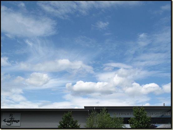Skyscape over the International Worship Centre Skyscape over the International Worship Centre
