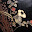 detail from reverse of  double sided 8-panel Japanese screen