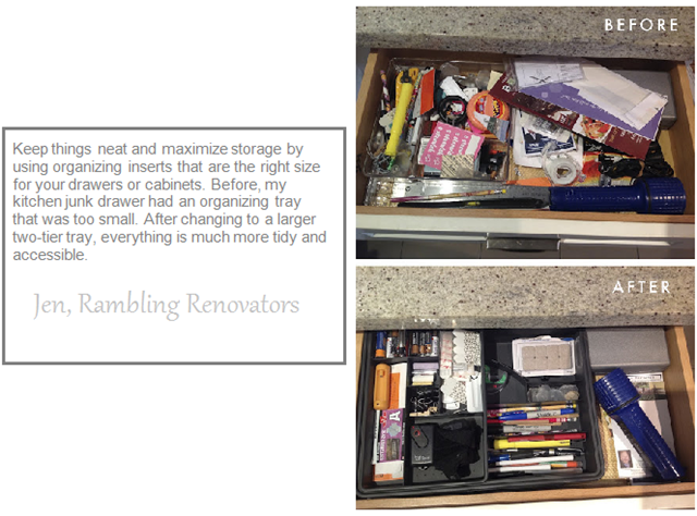 organizing a junk drawer