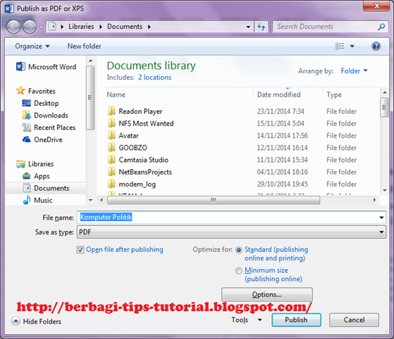 Cara Merubah File Microsoft Office Word ke PDF