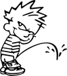 c0 Calvin and Hobbes: Calvin Peeing