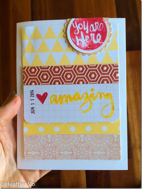 You Area Here Baby Card by Heather Vo You Area Here Baby Card by Heather Vo