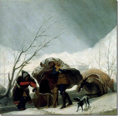 invierno, Goya
