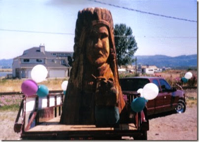 55 Chainsaw Carvings near the Rainier Shopping Center during Rainier Days in the Park on July 13, 1996